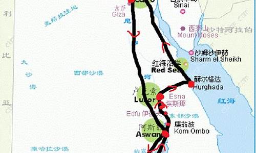 埃及旅游线路图_埃及旅游线路图手绘